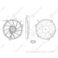 Motor de enfriamiento de radiador eléctrico para Peugeot 206